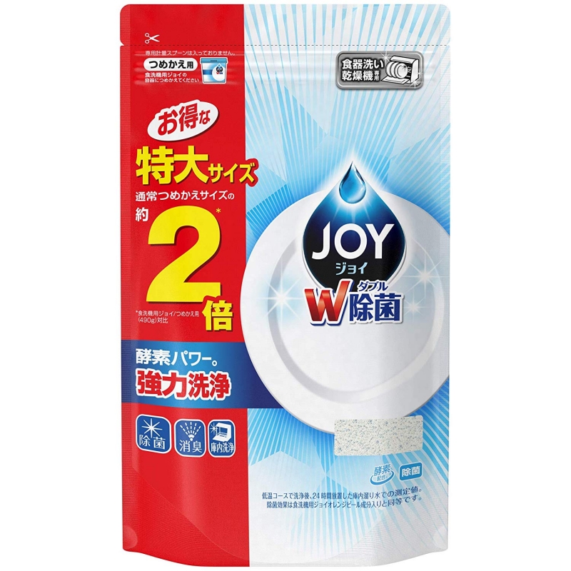 [대용량] 일본 식기 세척기 용 조이 식기 세척기 용 세제 제균 리필 특대 930g