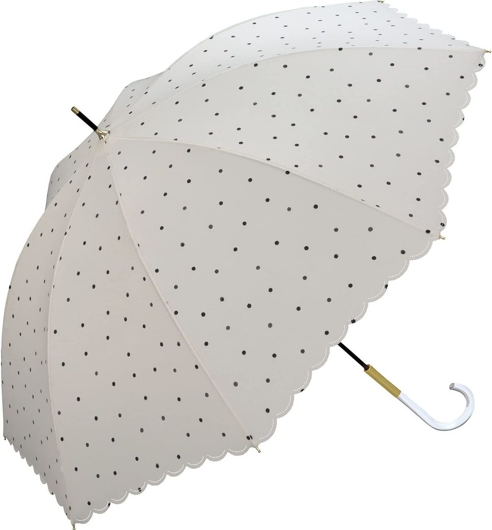 [우산/양산] Wpc.  58cm 우산 양산 겸 여성 긴우산 6375-01-001 (밀키도트 오프)