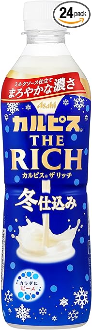 [일본 식품] 아사히 음료 CALPIS 칼피스 THE RICH 더 리치 490ml×24개 .