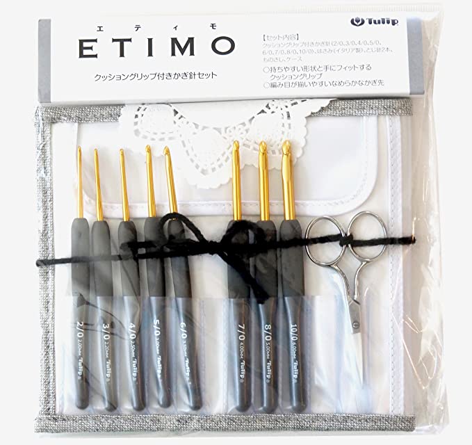 튤립 (TULIP) ETIMO 에티모 무늬가 있는 열쇠바늘 세트 모사용 코바늘 세트 로얄실버 TES-001